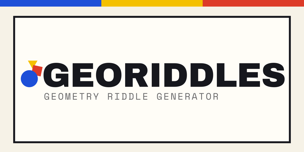 GeoRiddles: Geometry Riddle Generator